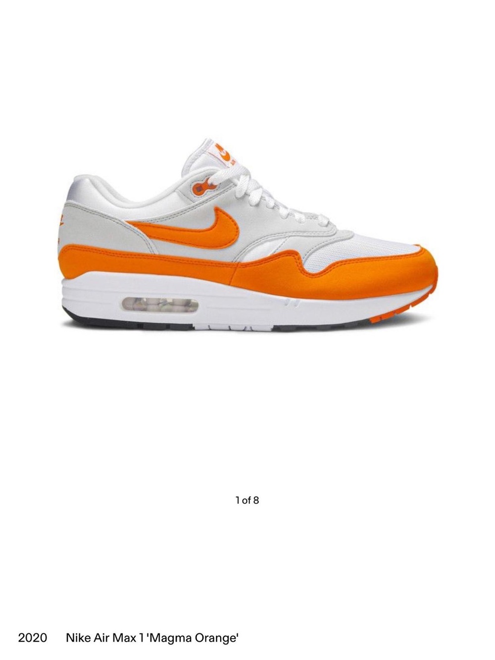 Nike Men's Air Max 1 in Magma Orange